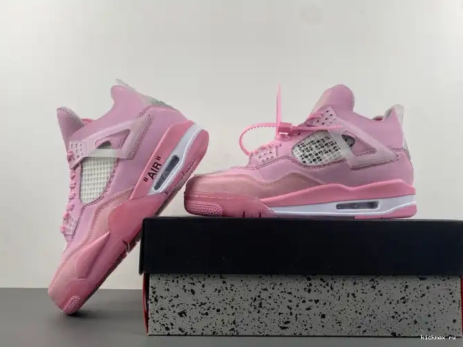 Cheap Kickmax X OFF-WHITE JORDAN PINK 4 0516